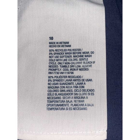 Cat & Jack Boys Flat-Front Stretch Shorts Adjustable Waist Navy Blue - Picture 7 of 8